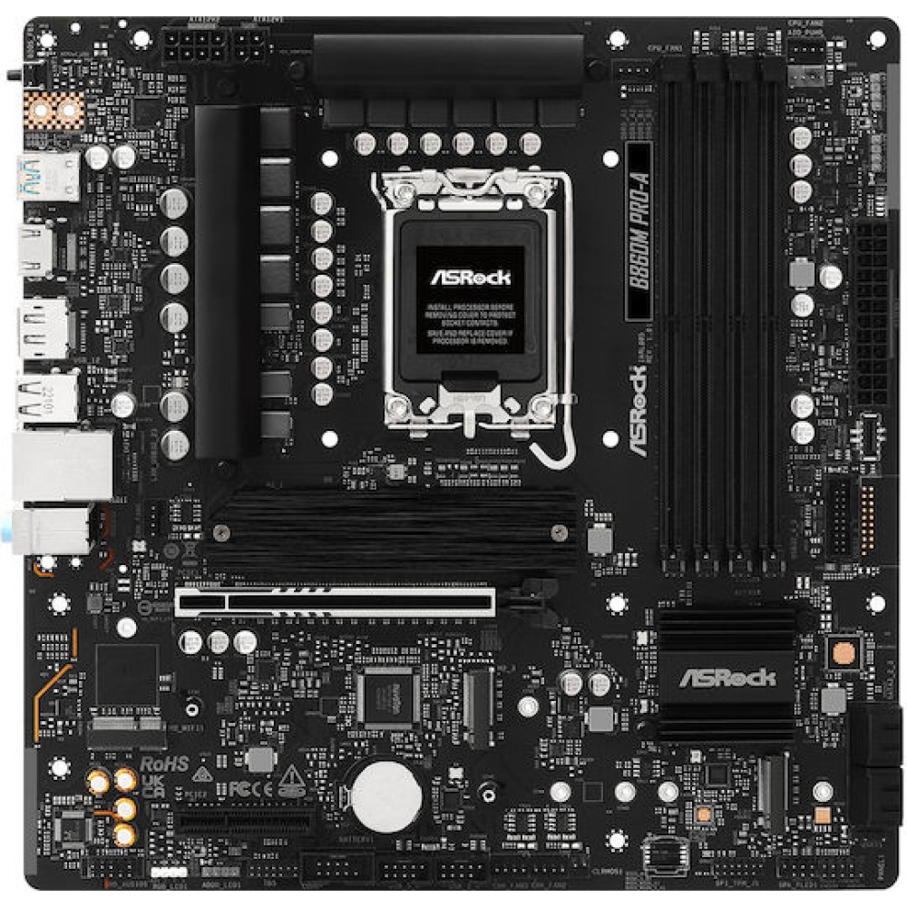ASRock B860M Pro-A Motherboard Micro ATX με Intel 1851 Socket 90-MXBRR0-A0UAYZ