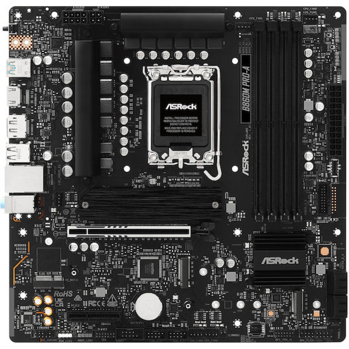 ASRock B860M Pro-A Motherboard Micro ATX με Intel 1851 Socket 90-MXBRR0-A0UAYZ