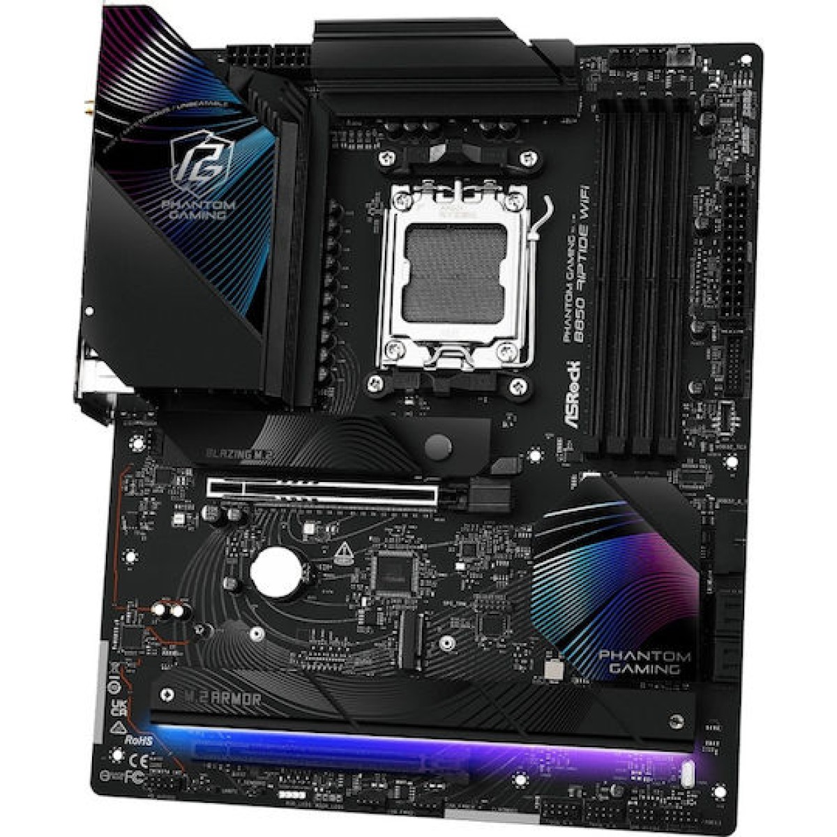 ASRock PHANTOM GAMING B850 Riptide WiFi Motherboard ATX με AMD AM5 Socket 90-MXBQT0-A0UAYZ