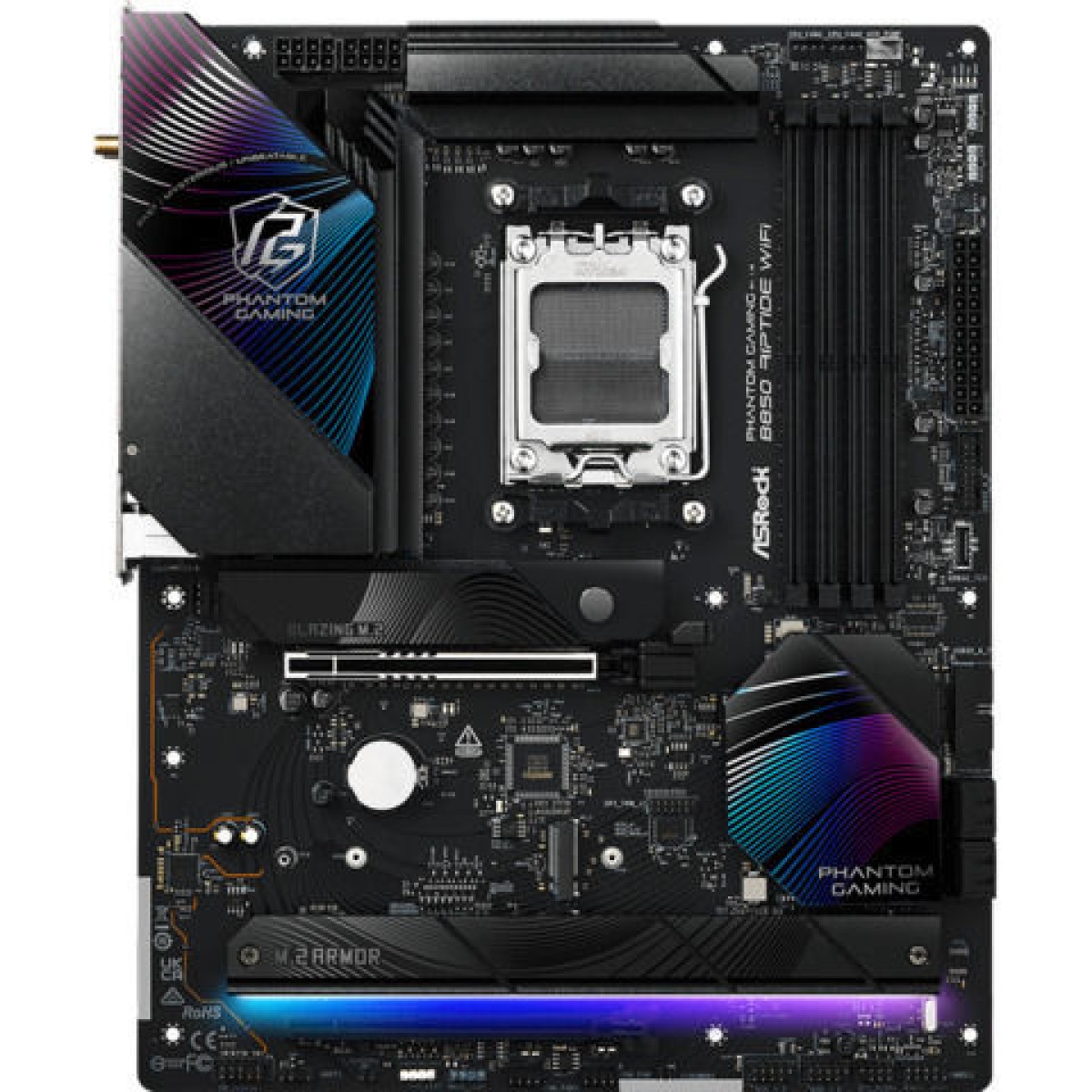 ASRock PHANTOM GAMING B850 Riptide WiFi Motherboard ATX με AMD AM5 Socket 90-MXBQT0-A0UAYZ