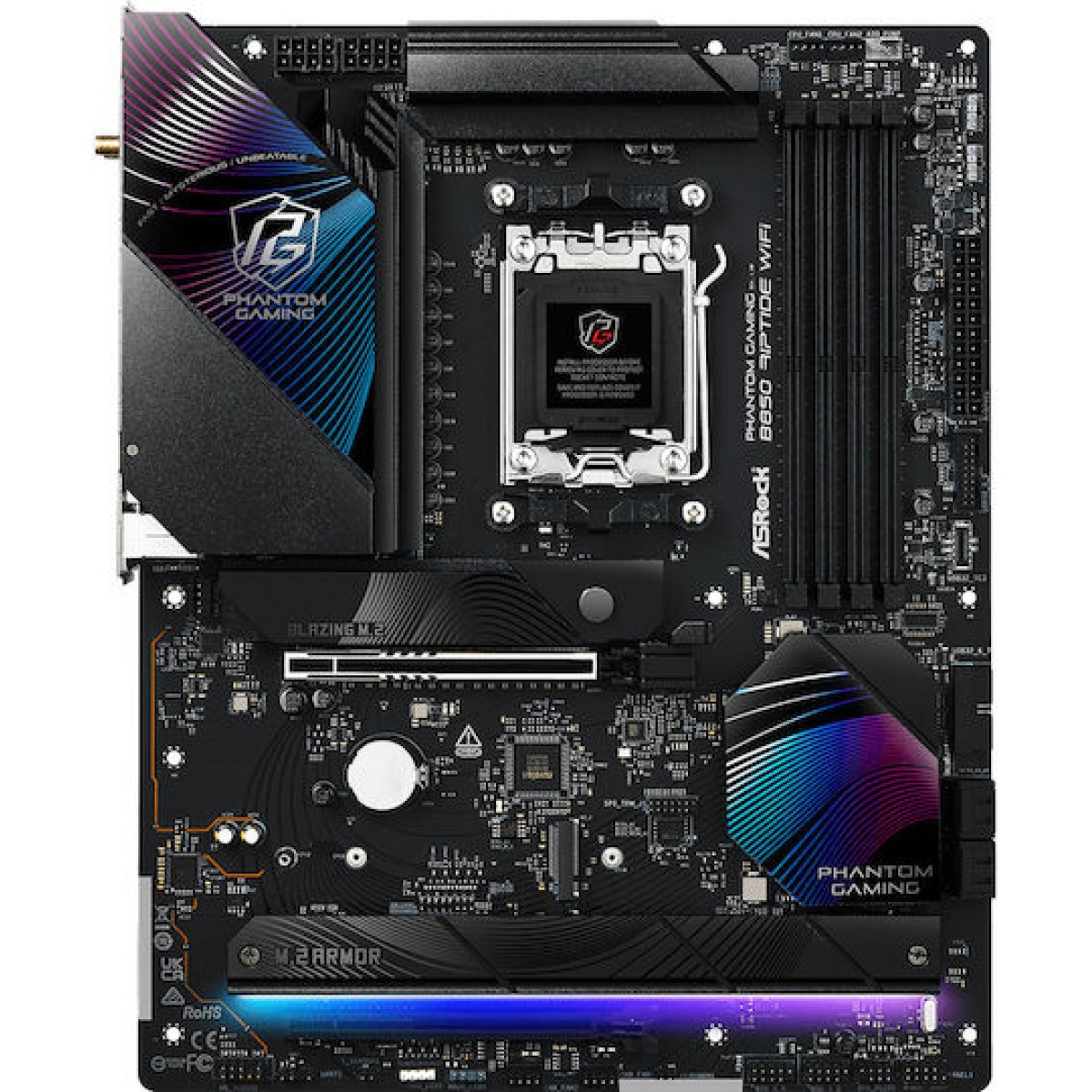 ASRock PHANTOM GAMING B850 Riptide WiFi Motherboard ATX με AMD AM5 Socket 90-MXBQT0-A0UAYZ