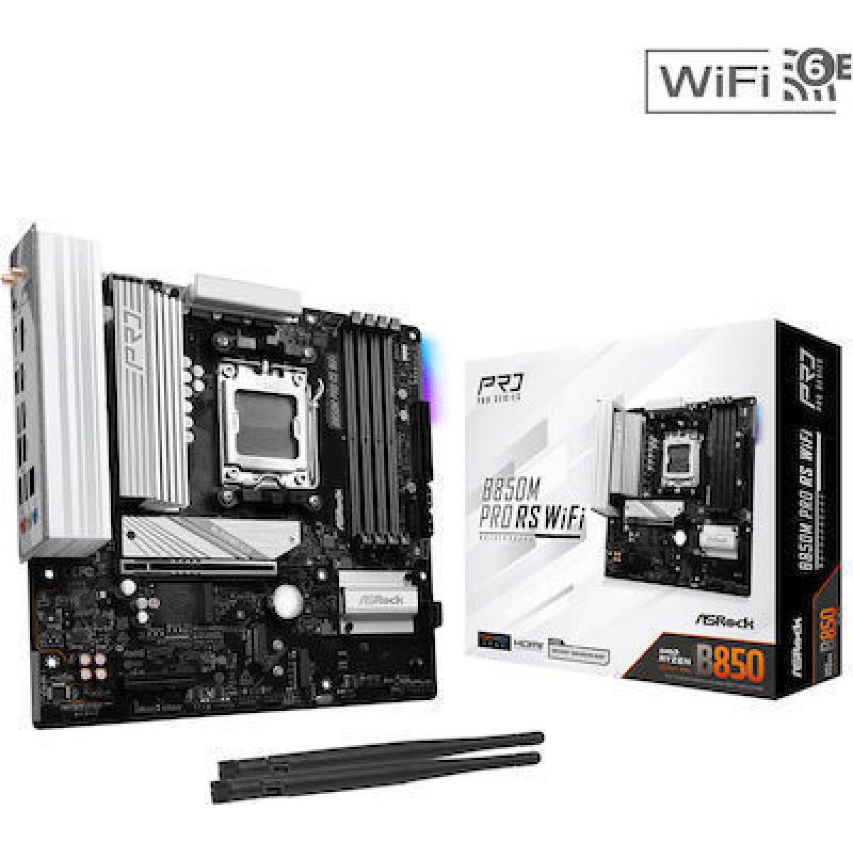 ASRock B850M Pro RS WiFi Motherboard Micro ATX με AMD AM5 Socket 90-MXBR7-A0UAYZ