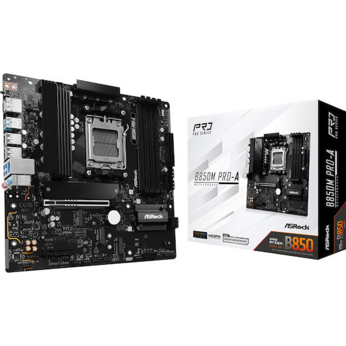ASRock B850M Pro-A Motherboard Micro ATX με AMD AM5 Socket 90-MXBR80-A0UAYZ