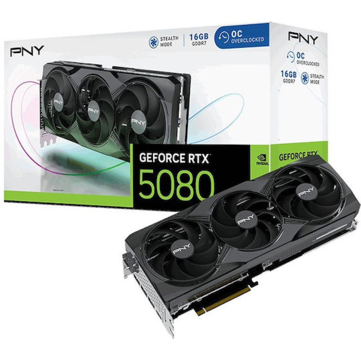 PNY GeForce RTX 5080 16GB GDDR7 Overclocked Triple Fan Κάρτα Γραφικών