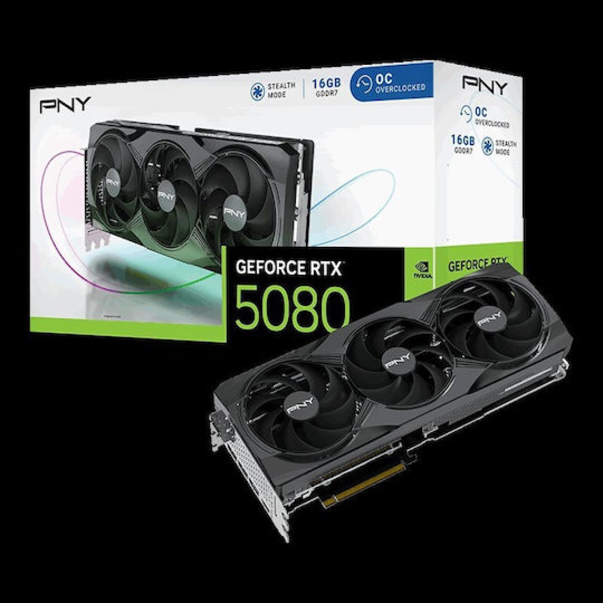 PNY GeForce RTX 5080 16GB GDDR7 Overclocked Triple Fan Κάρτα Γραφικών