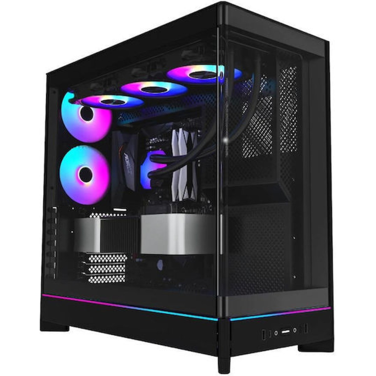 Montech HS02 PRO Gaming Midi Tower Κουτί Υπολογιστή με RGB Φωτισμό Μαύρο