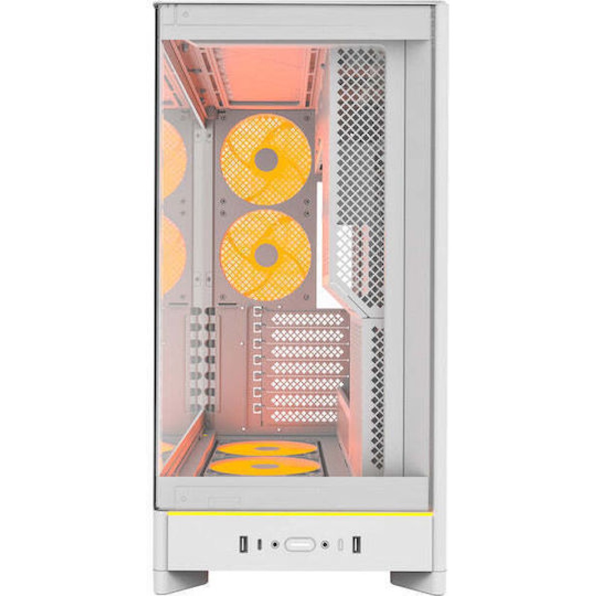 Montech HS02 PRO Gaming Midi Tower Κουτί Υπολογιστή με RGB Φωτισμό Λευκό