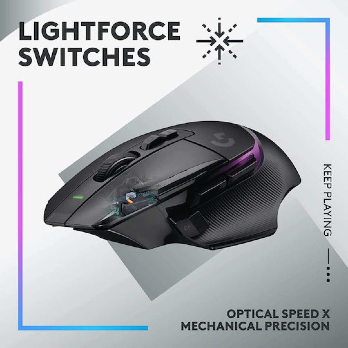 Logitech G502 X Plus Ασύρματο RGB Gaming Ποντίκι 25600 DPI Μαύρο