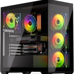Krux Exo Gaming Midi Tower Κουτί Υπολογιστή με Πλαϊνό Παράθυρο και ARGB Φωτισμό Μαύρο