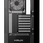 Krux Exo Gaming Midi Tower Κουτί Υπολογιστή με Πλαϊνό Παράθυρο και ARGB Φωτισμό Μαύρο