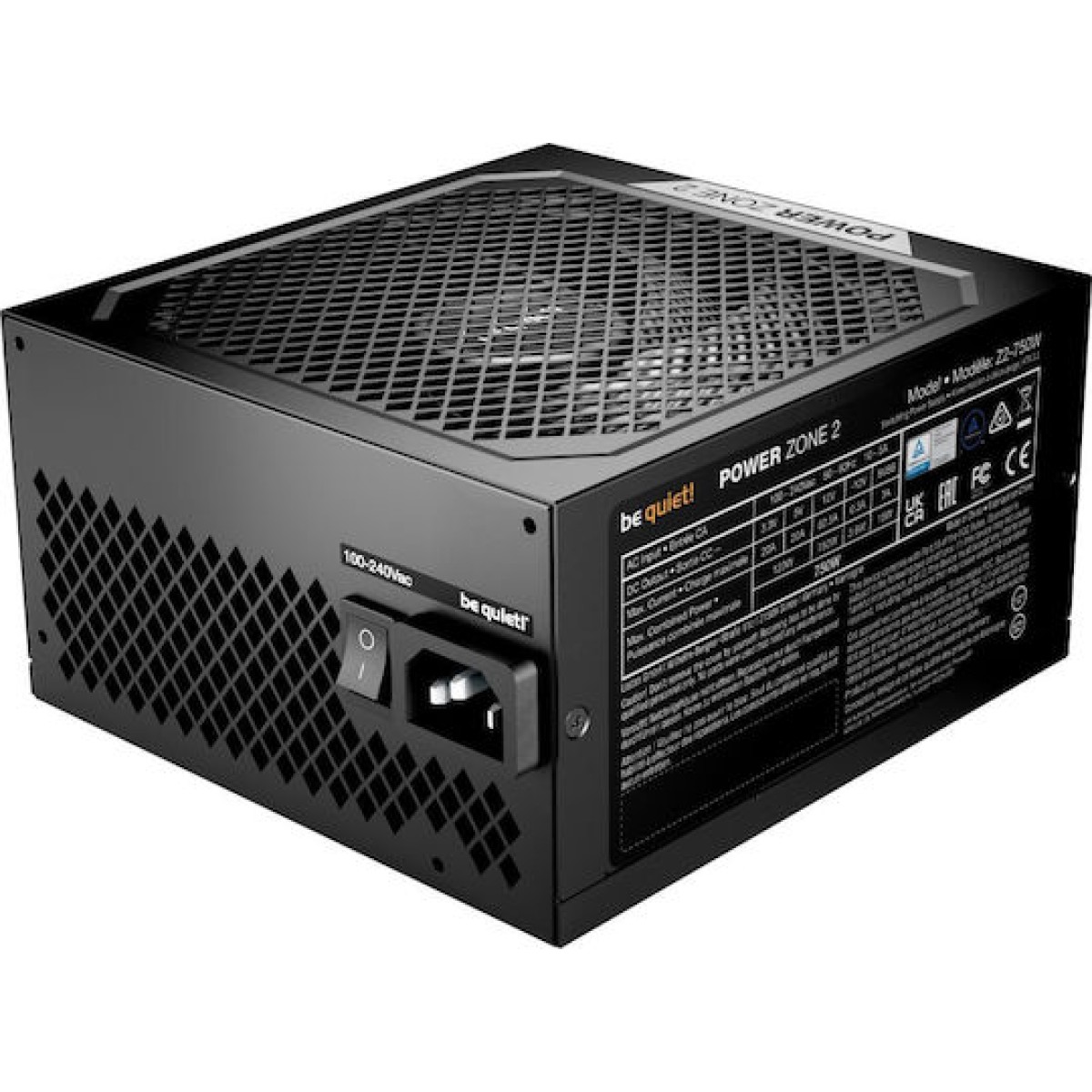 Be Quiet Power Zone 2 750W Μαύρο Τροφοδοτικό Υπολογιστή Full Modular 80 Plus Platinum