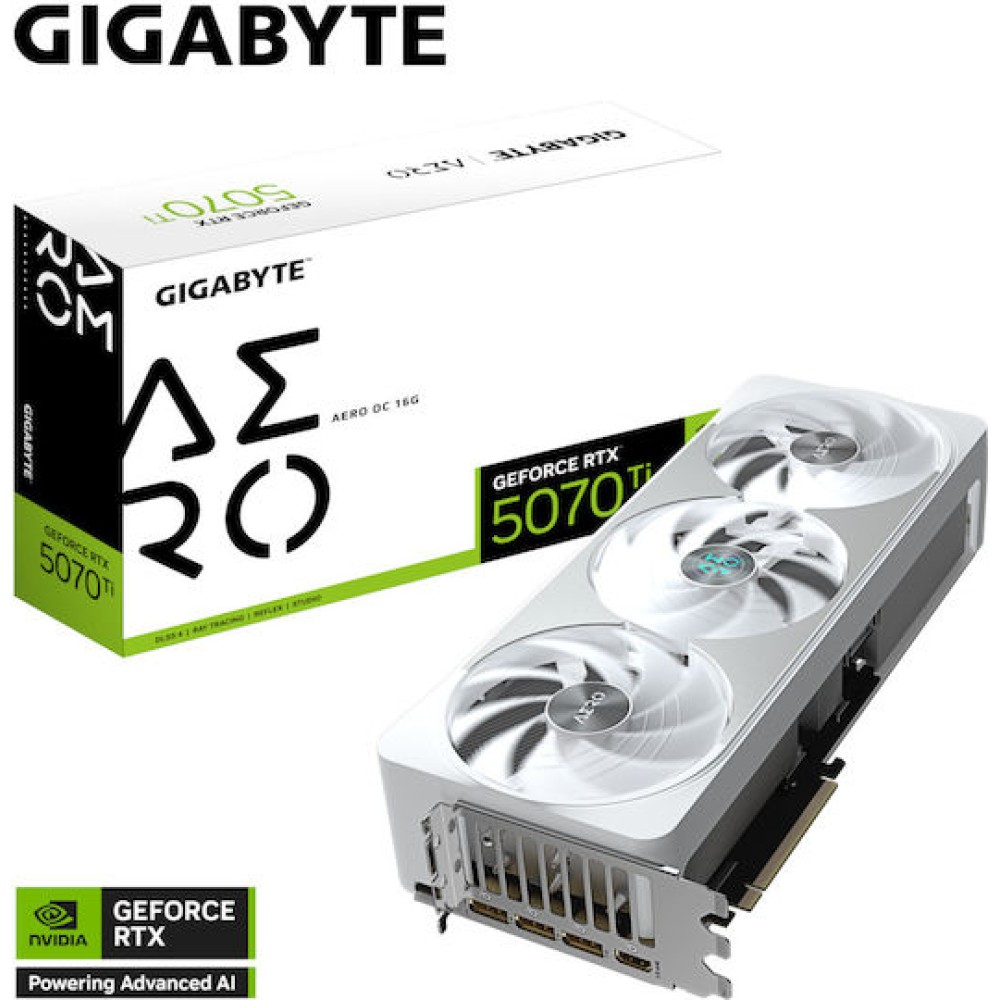 Gigabyte GeForce RTX 5070 Ti 16GB GDDR7 Aero OC Κάρτα Γραφικών