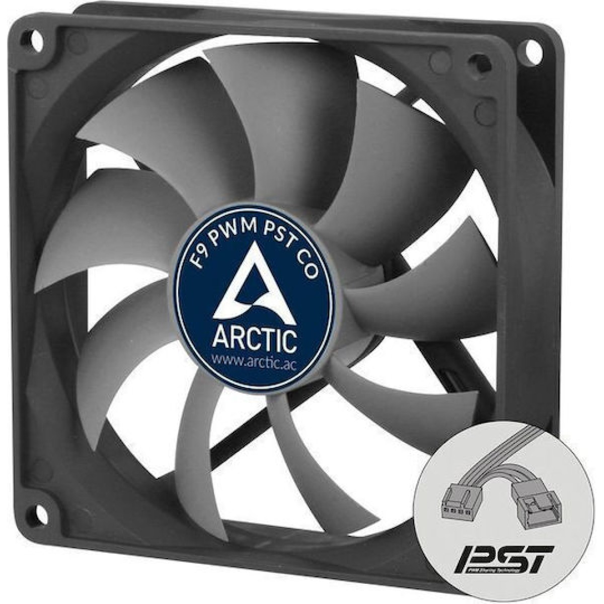 Arctic P9 PWM PST Case Fan 92mm με Χωρίς Led Φωτισμό και Σύνδεση 4-Pin