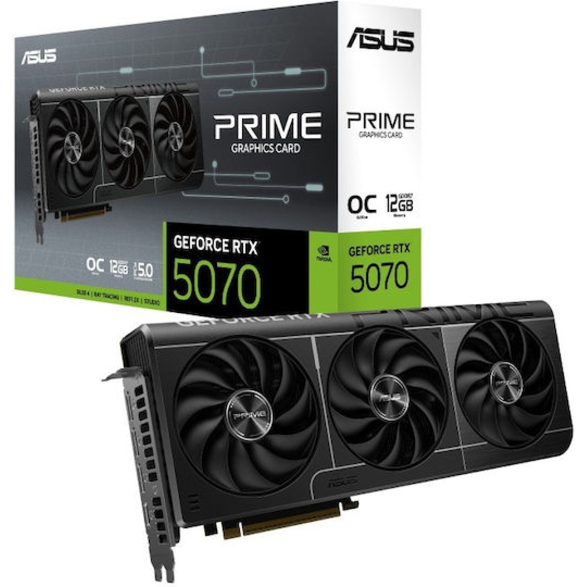 Asus GeForce RTX 5070 12GB GDDR7 Prime OC Κάρτα Γραφικών
