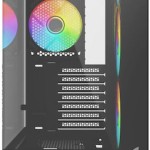 Sharkoon AK7 ARGB Gaming Midi Tower Κουτί Υπολογιστή με Πλαϊνό Παράθυρο Μαύρο