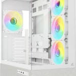 Sharkoon AK7 ARGB Gaming Midi Tower Κουτί Υπολογιστή με Πλαϊνό Παράθυρο Λευκό