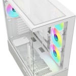 Sharkoon AK7 ARGB Gaming Midi Tower Κουτί Υπολογιστή με Πλαϊνό Παράθυρο Λευκό