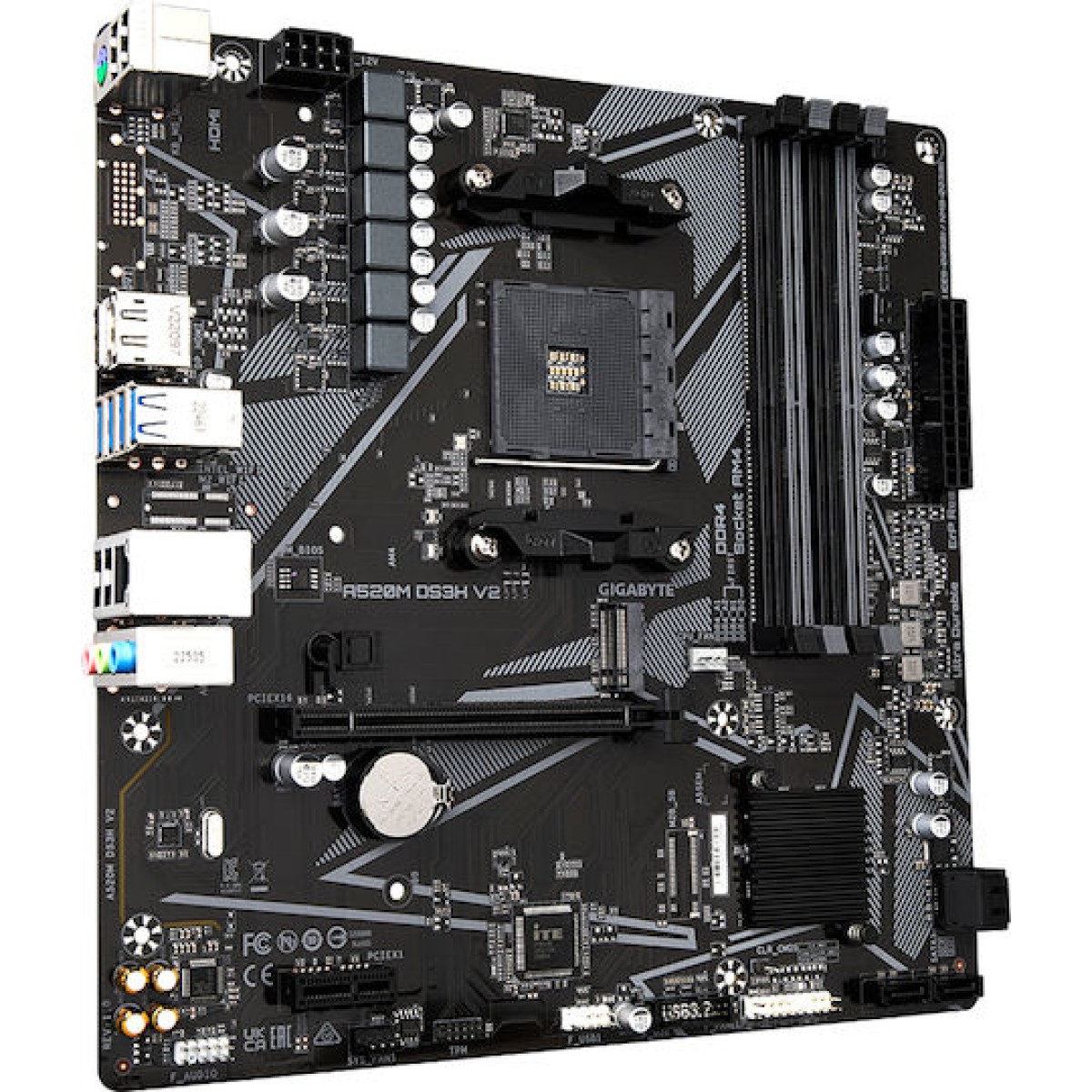 Gigabyte A520M DS3H V2 Motherboard Micro ATX με AMD AM4 Socket