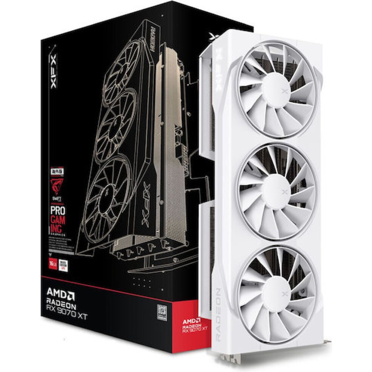 XFX Radeon RX 9070 XT 16GB GDDR6 Swift Gaming Triple Fan White Κάρτα Γραφικών