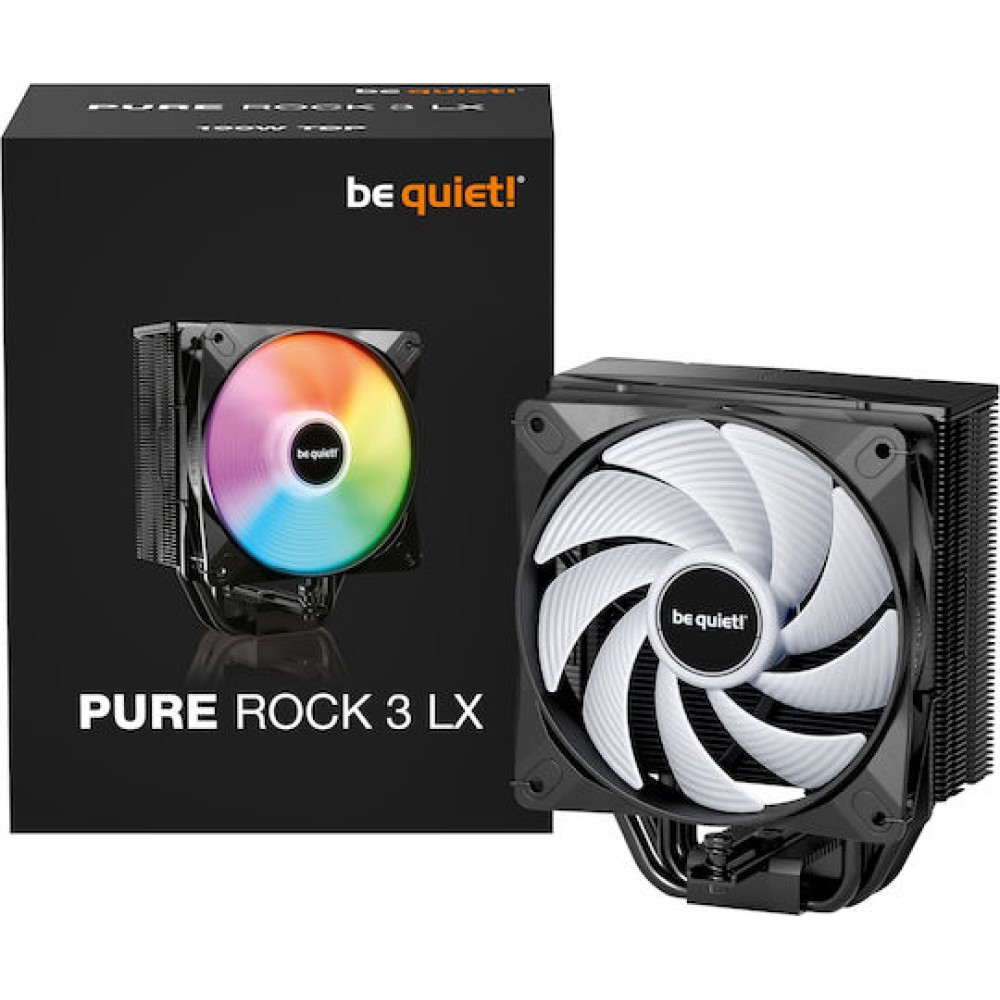 Be Quiet Pure Rock 3 LX Ψύκτρα Επεξεργαστή για Socket 115x/1200/1700/1851 με ARGB Φωτισμό