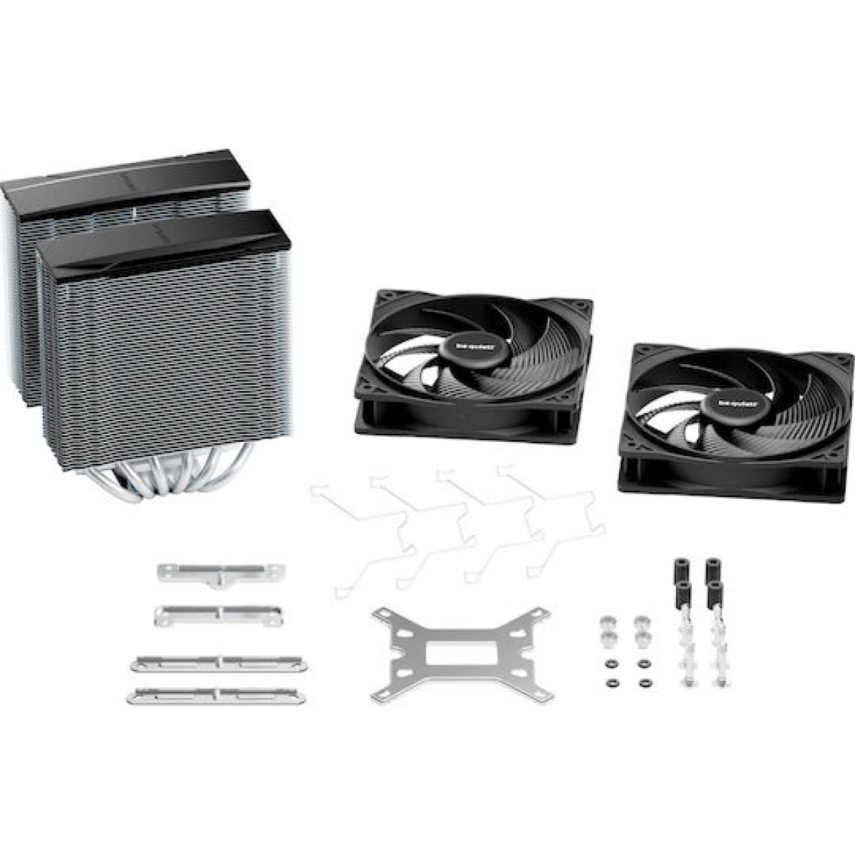 Be Quiet Pure Rock Pro 3 Ψύκτρα Επεξεργαστή Διπλού Ανεμιστήρα για Socket AM4/AM5/1200/115x/1700 Ασημί