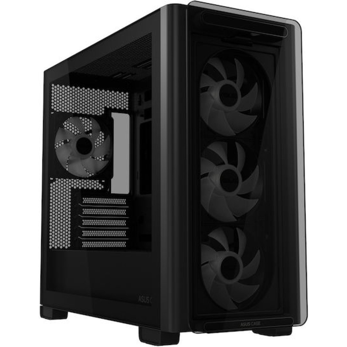 Asus A23 Plus Gaming Midi Tower Κουτί Υπολογιστή με Πλαϊνό Παράθυρο και RGB Φωτισμό Μαύρο
