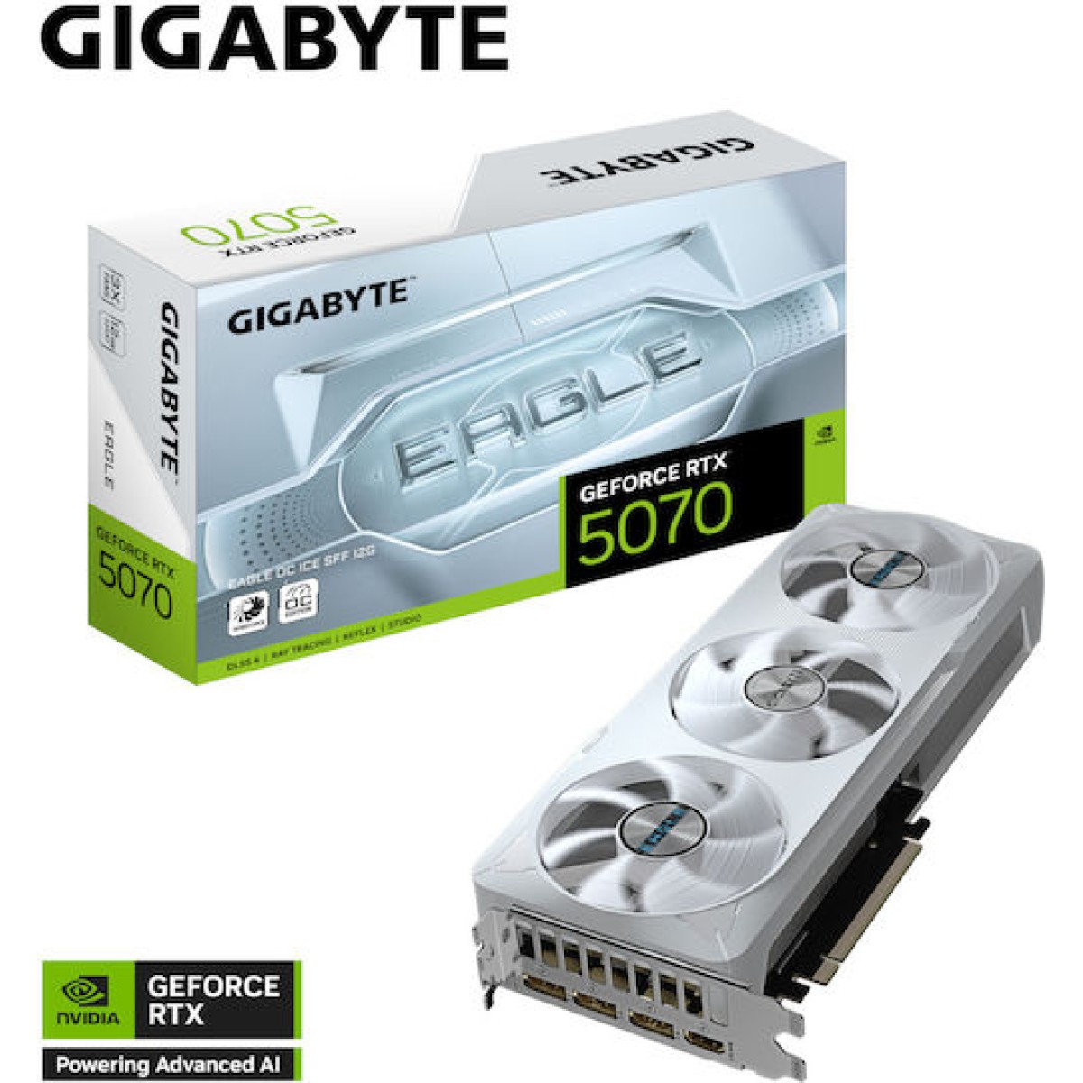 Gigabyte GeForce RTX 5070 12GB GDDR7 EAGLE OC ICE SFF 12G Κάρτα Γραφικών