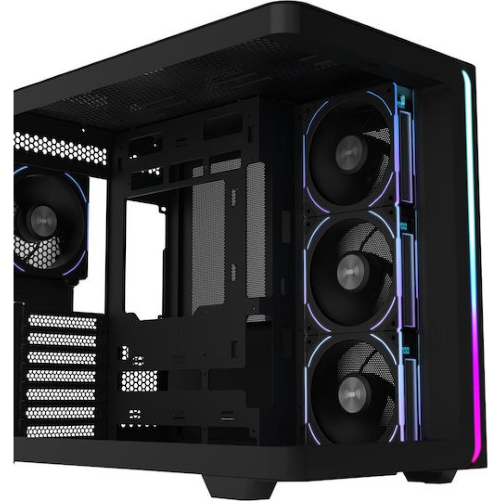 FSP/Fortron M580 Plus Gaming Midi Tower Κουτί Υπολογιστή με Πλαϊνό Παράθυρο και RGB Φωτισμό Μαύρο