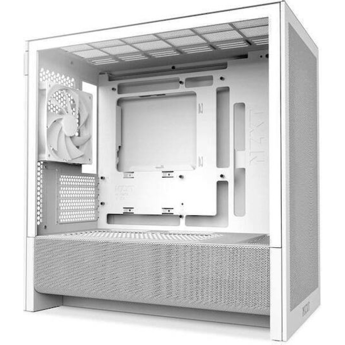 NZXT H3 Flow Midi Tower Κουτί Υπολογιστή με Πλαϊνό Παράθυρο Λευκό
