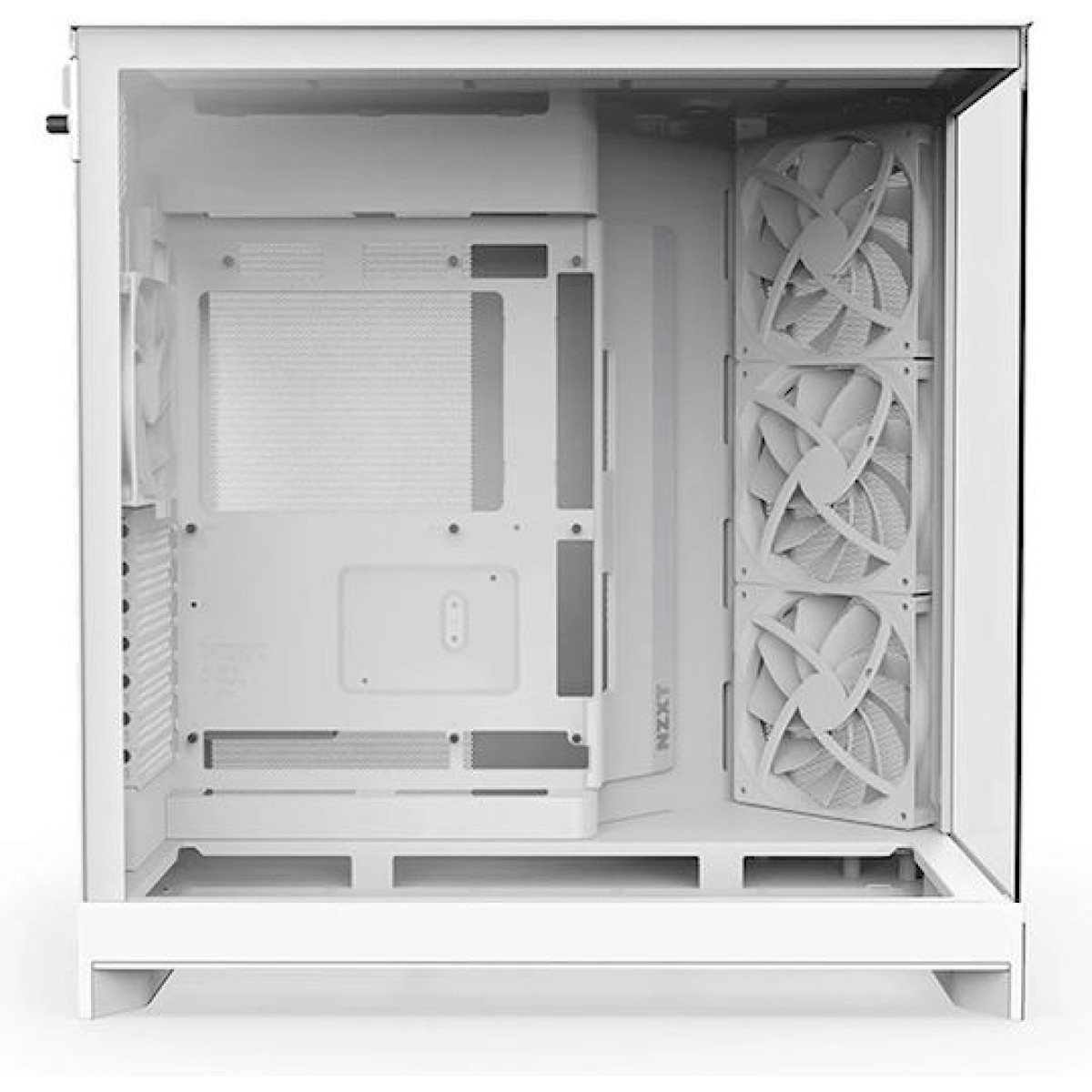 NZXT H9 Flow Gaming Midi Tower Κουτί Υπολογιστή με Πλαϊνό Παράθυρο Λευκό