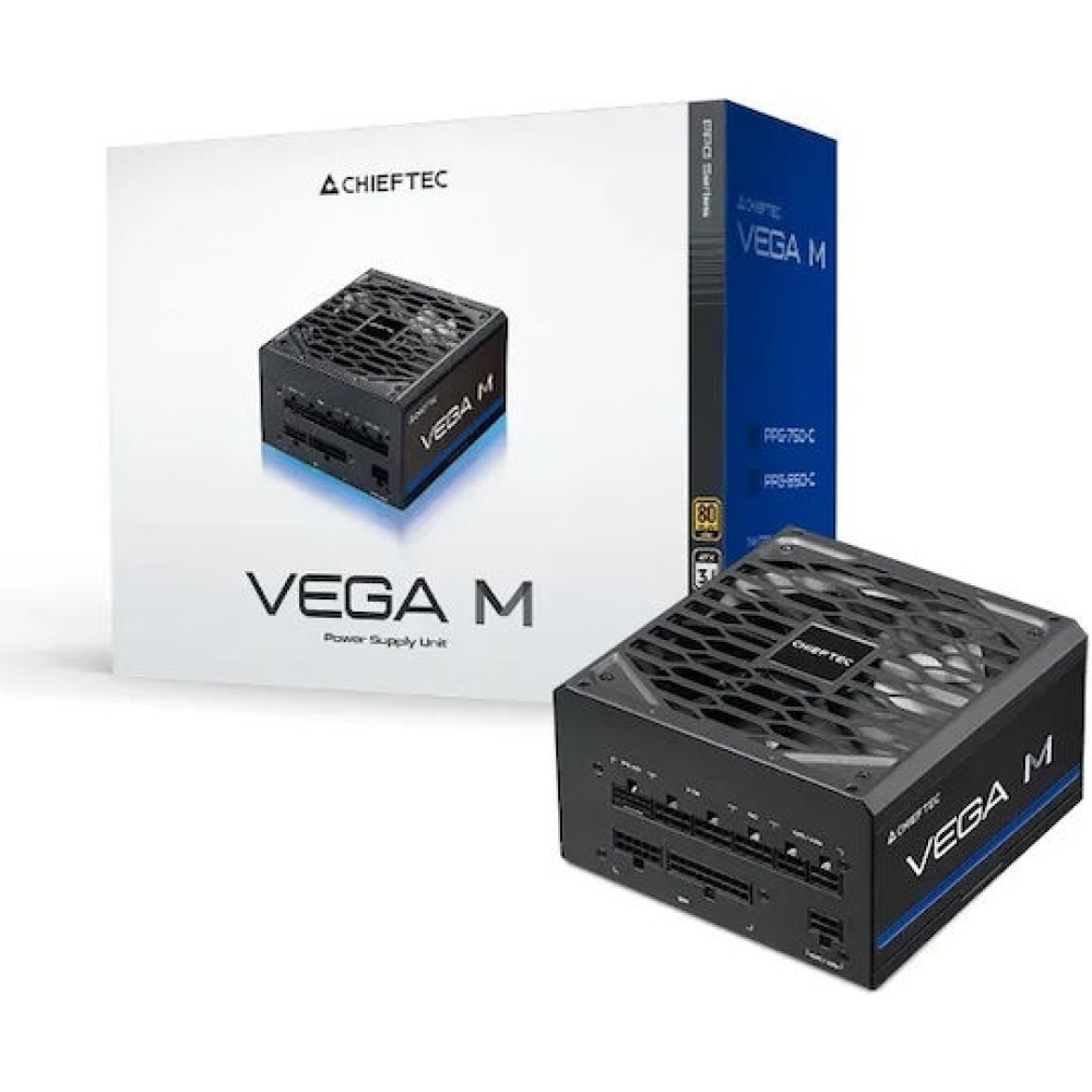 Chieftec VEGA M 750W Μαύρο Τροφοδοτικό Υπολογιστή Full Modular 80 Plus Gold