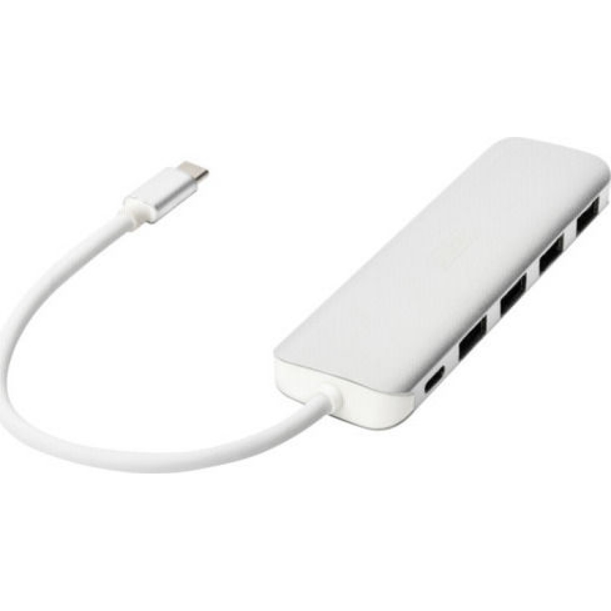 Digitus USB 3.0 Hub 5 Θυρών με σύνδεση USB-C & Θύρα Φόρτισης Ασημί