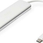 Digitus USB 3.0 Hub 5 Θυρών με σύνδεση USB-C & Θύρα Φόρτισης Ασημί