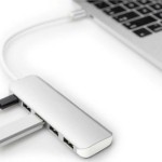 Digitus USB 3.0 Hub 5 Θυρών με σύνδεση USB-C & Θύρα Φόρτισης Ασημί