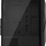 Krux Astral Gaming Midi Tower Κουτί Υπολογιστή με Πλαϊνό Παράθυρο και RGB Φωτισμό Μαύρο
