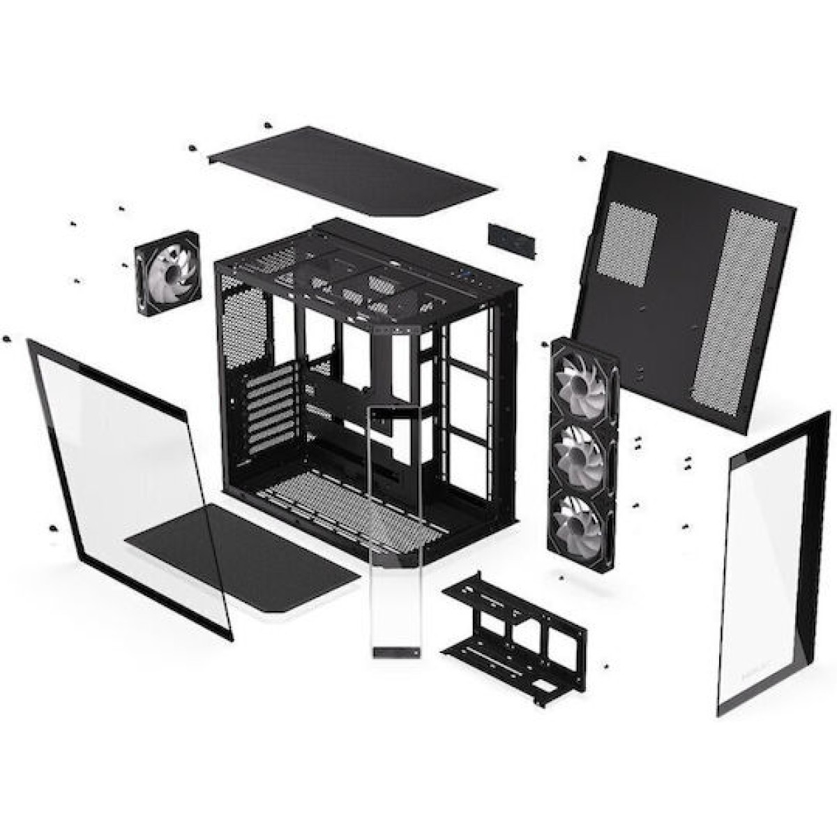 Krux Empero Gaming Midi Tower Κουτί Υπολογιστή με Πλαϊνό Παράθυρο και ARGB Φωτισμό Μαύρο