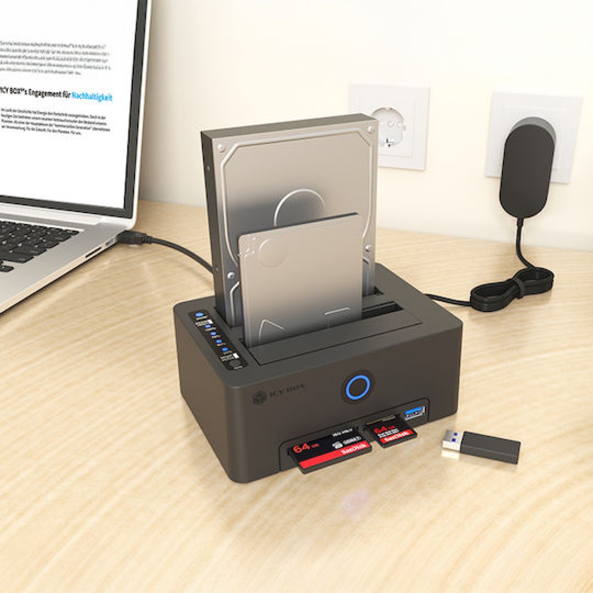 Icy Box Card Reader SATA για SD