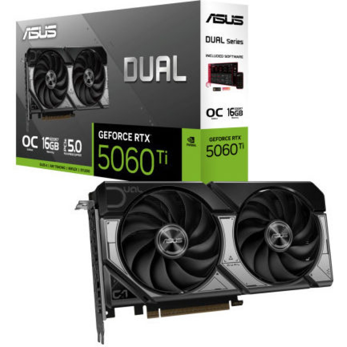 Asus GeForce RTX 5060 Ti 16GB GDDR7 Dual OC Κάρτα Γραφικών