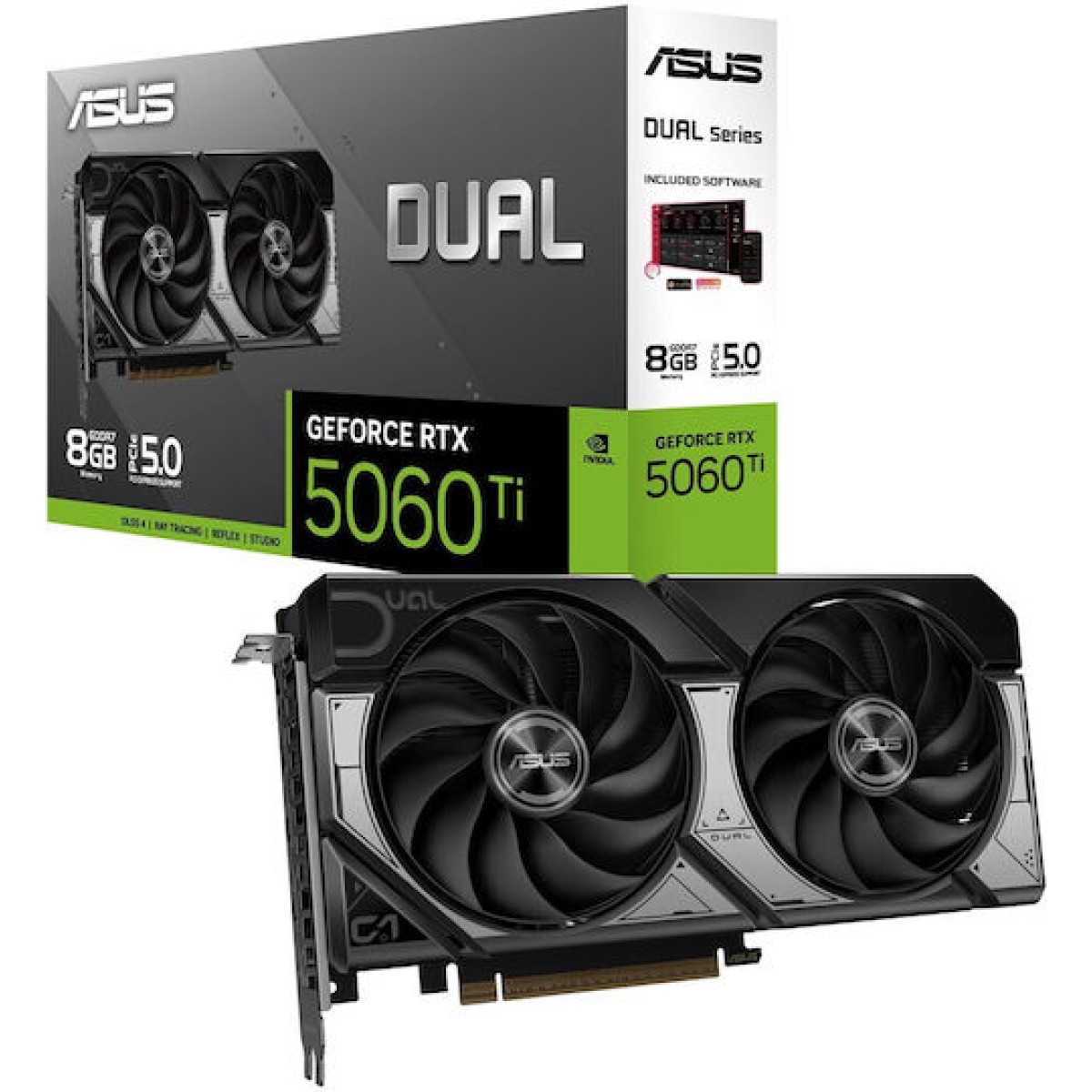 GeForce RTX 5060 Ti DUAL 8GB (DLSS 4, 3x DisplayPort, 1x HDMI 2.1)