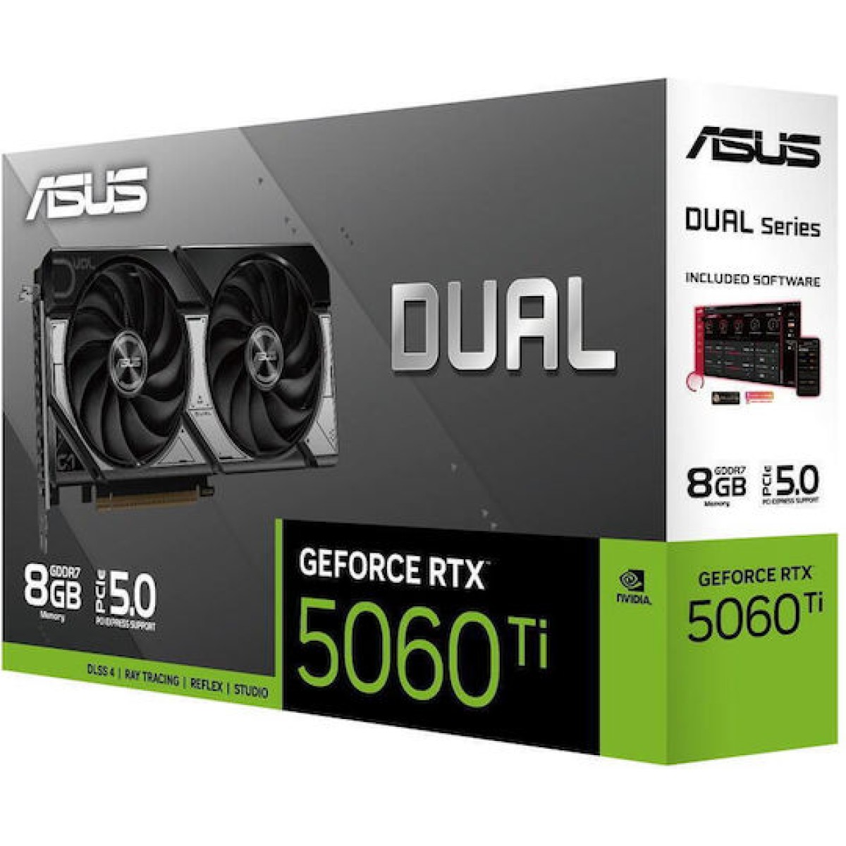 GeForce RTX 5060 Ti DUAL 8GB (DLSS 4, 3x DisplayPort, 1x HDMI 2.1)
