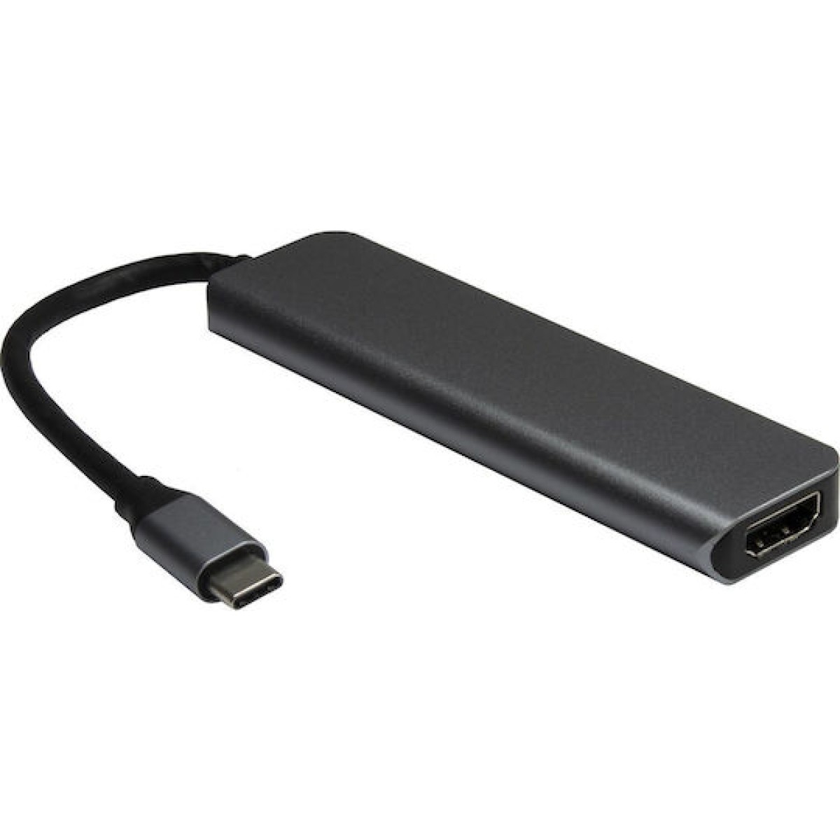 Inter-Tech USB 3.2 Hub 5 Θυρών με σύνδεση USB-C Γκρι