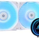 Chieftec Iceberg Υδρόψυξη Επεξεργαστή Διπλού Ανεμιστήρα 120mm με RGB Φωτισμό Λευκή