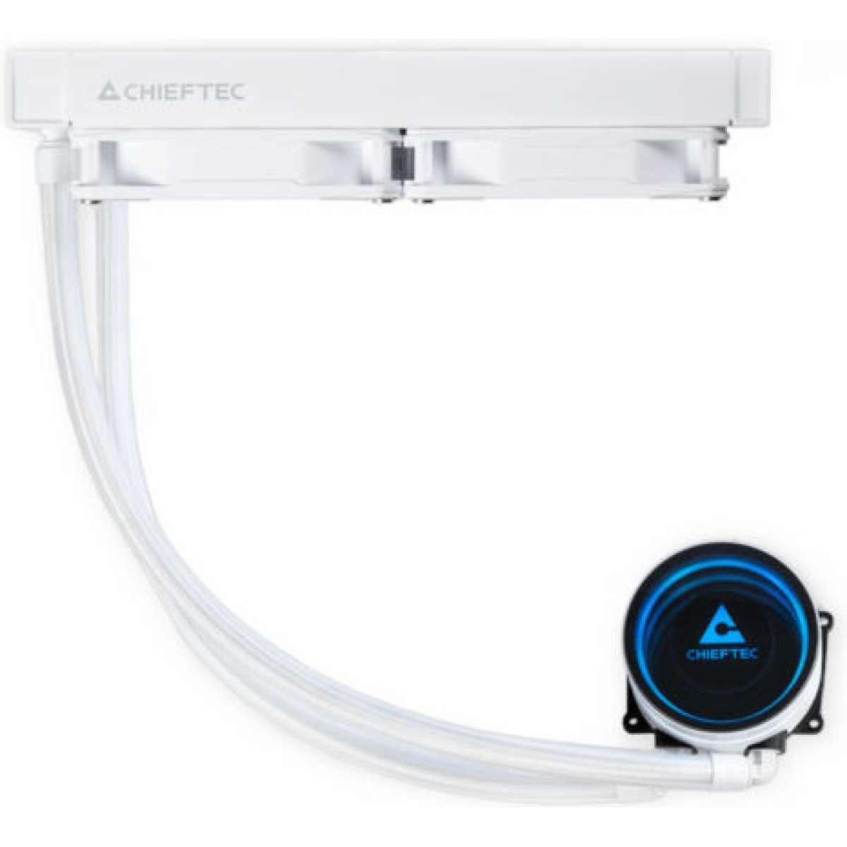 Chieftec Iceberg Υδρόψυξη Επεξεργαστή Διπλού Ανεμιστήρα 120mm με RGB Φωτισμό Λευκή