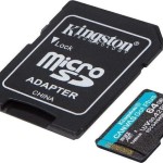 Kingston Canvas Go Plus microSDXC 64GB Class 10 U3 V30 A2 UHS-I με αντάπτορα