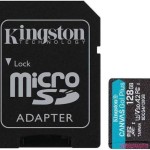 Kingston Canvas Go Plus microSDXC 128GB Class 10 U3 V30 A2 UHS-I με αντάπτορα