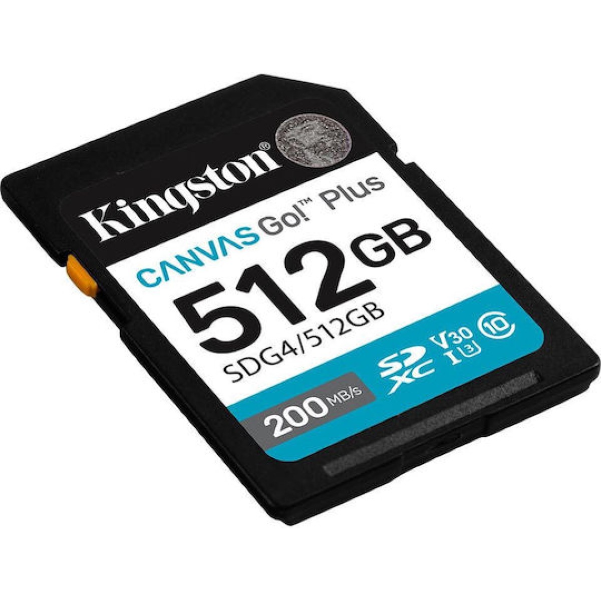 Kingston Canvas Go Plus SDXC 512GB Class 10 U3 V30 UHS-I με αντάπτορα