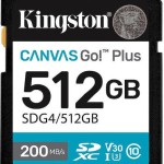 Kingston Canvas Go Plus SDXC 512GB Class 10 U3 V30 UHS-I με αντάπτορα