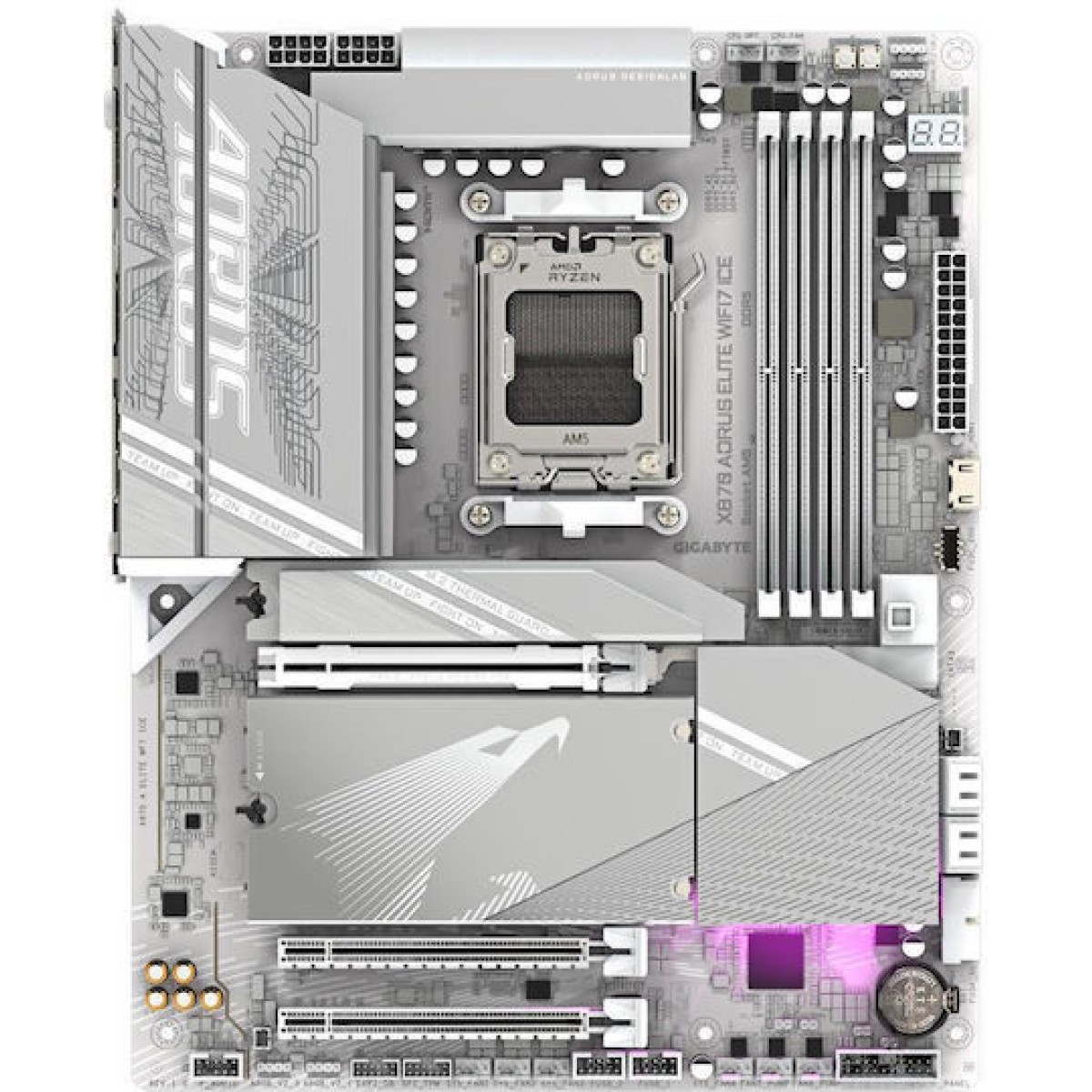 Gigabyte X870E AORUS ELITE WIFI7 ICE Motherboard ATX με AMD AM5 Socket