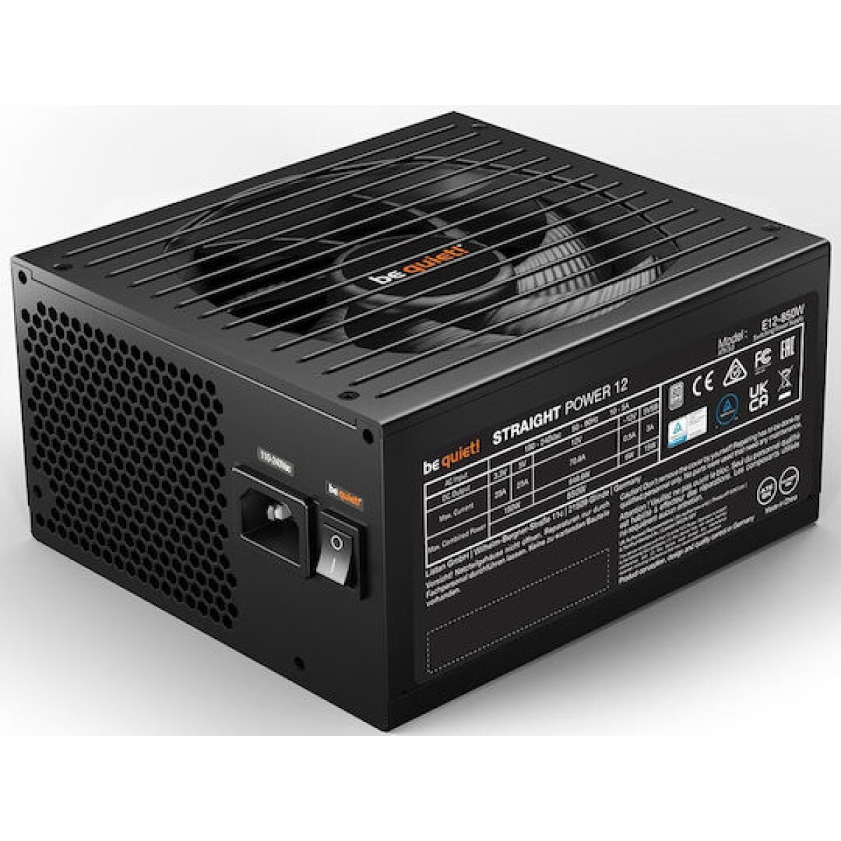 Be Quiet Straight Power 12 850W Μαύρο Τροφοδοτικό Υπολογιστή Full Modular 80 Plus Platinum