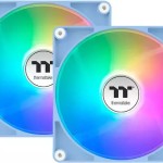 Thermaltake CT120 Case Fan με ARGB Φωτισμό και Σύνδεση 4-Pin PWM 2τμχ Hydrangea Blue